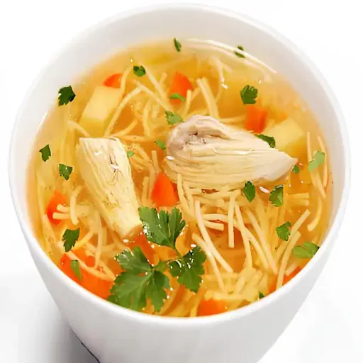 Chicken Crispy Garlic Noodle Soup