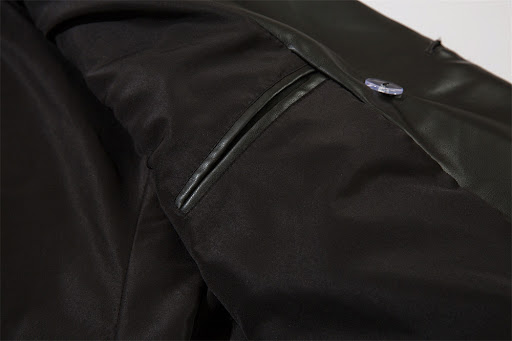 Title 13, Double Breasted Suit Collar PU Leather Coat for...
