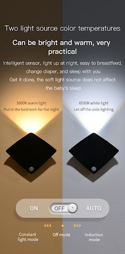 Title 8, Wireless USB Rechargeable Decor Wall Lamp Human...