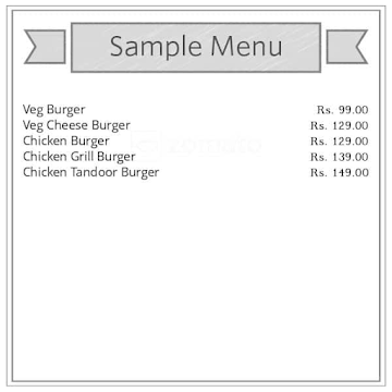 The Burger's Story menu 