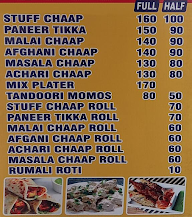 Janvi Chaap menu 1