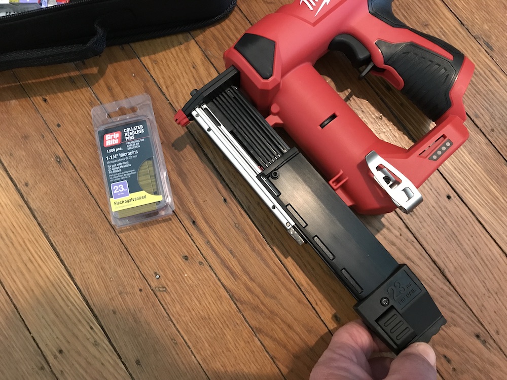 milwaukee pin nailer magazine