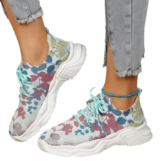 Title 2, Womens Casual Flower Sports Shoes Flat Bottom ...