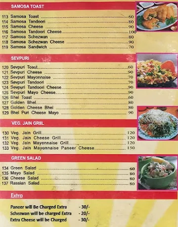 Mahendra Sandwich Centre menu 