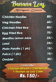 Banana Leaf menu 2