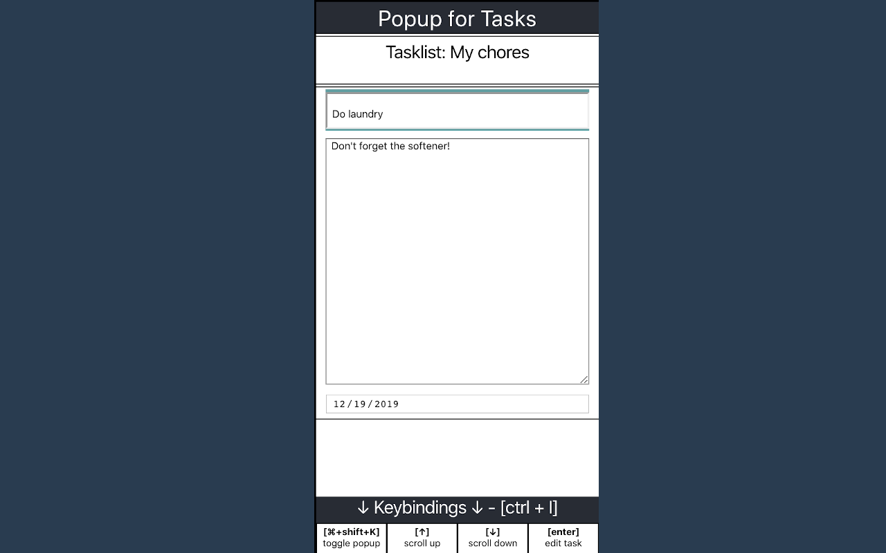 Popup for Tasks Preview image 0