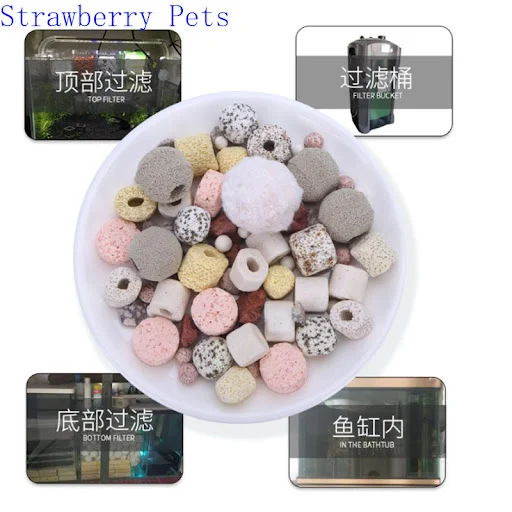 100g 250g 14 Types Aquarium Bio Balls Biochemical Ball Filter Media for Aquarium Filter Accessories for Fish Tank Effect