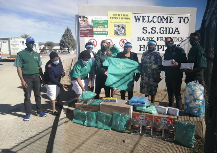 SS Gida Hospital staff receive personal protective equipment donations from Gift of the Givers on Monday.