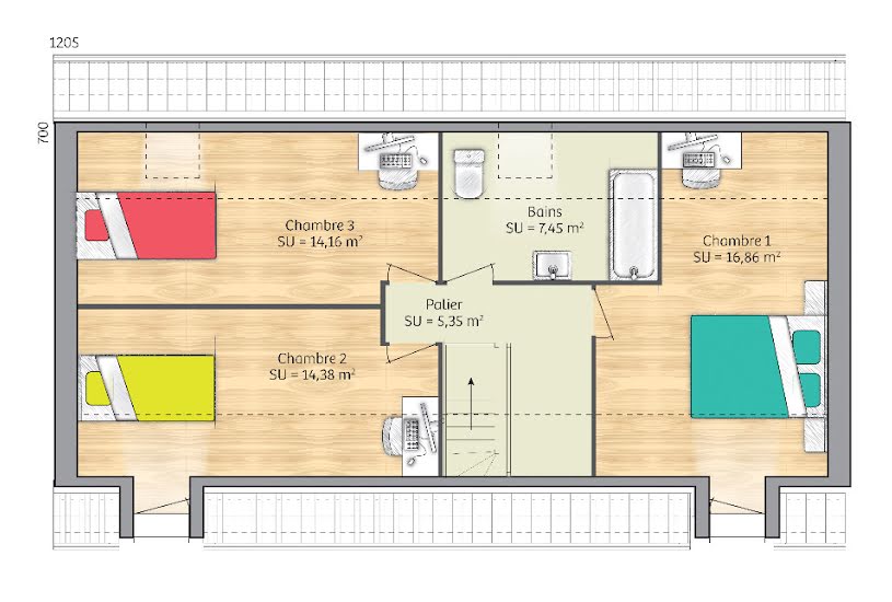  Vente Terrain + Maison - Terrain : 604m² - Maison : 90m² à Amilly (28300) 