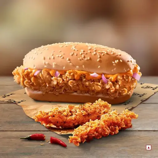 Chicken Longer Burger & 2 Strips Combo