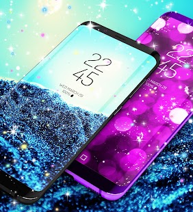 Purple Glitter Live Wallpaper for Android