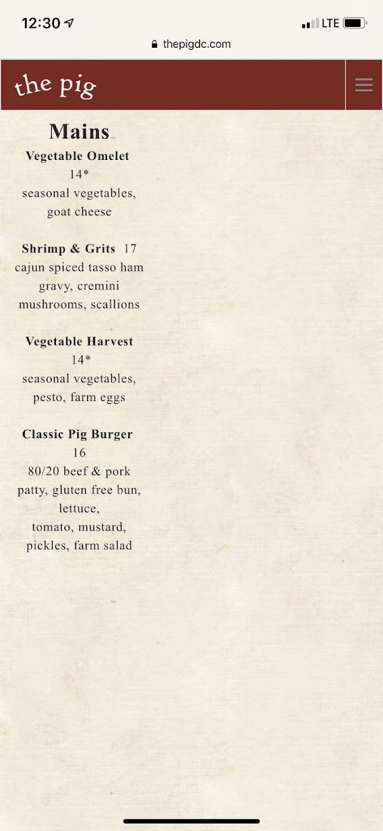 Brunch Menu 2/2