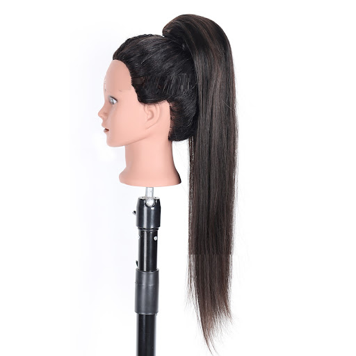 Title 3, Drawstring Straight Hair Wig with Ponytail Brai...