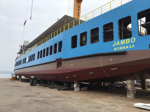 e MV Jambo Mombasa in Turkey. It will start its operations at the Likoni Channel on June 27 after its unveiling by President Uhuru Kenyatta /ELKANA JACOB