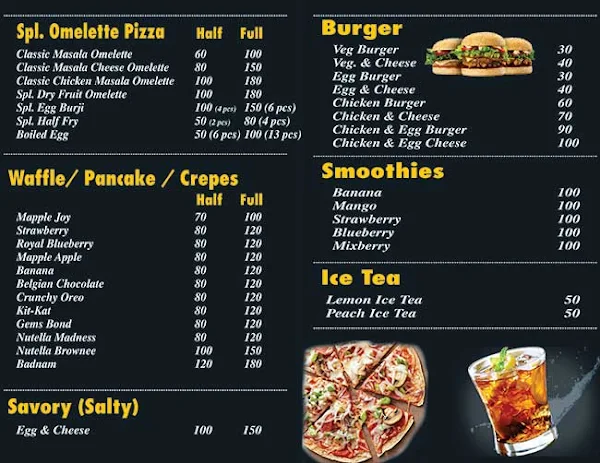 Mr M Cafe menu 