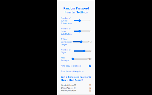 Random Password Inserter