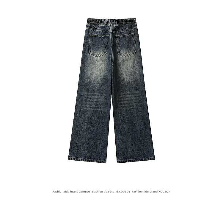 Title 8, High Street Washed Straight-leg broek, herenbro...