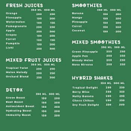 Juice Kraft menu 1