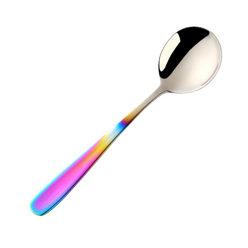 Title 9, Round Spoon Creative Cute 304 Stainless Steel L...