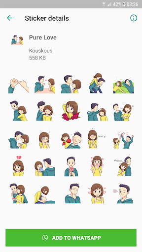 Love Story Stickers - WAStickerApps