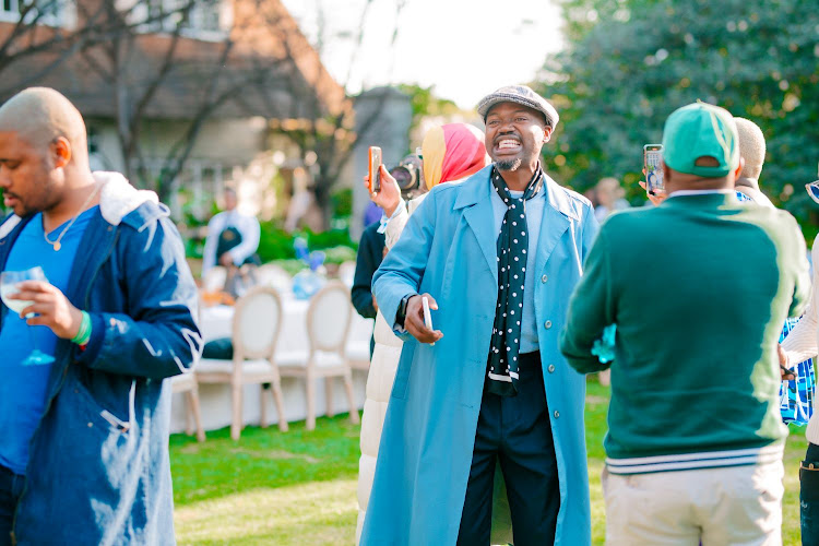 Donald Nkomo dancing at Bombay event in Hyde Park, Joahnnesburg.