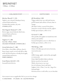 Jw Cafe menu 2