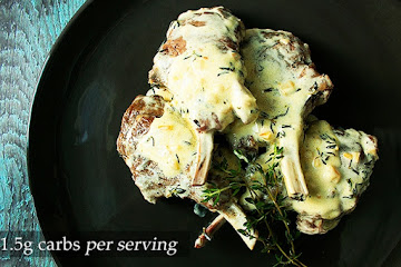 Lamb Cutlets in Creamy Garlic Thyme Sauce (Keto)