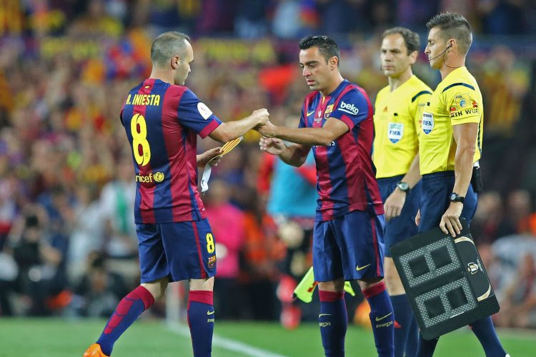 Iniesta fait chialer Xavi