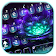 Thème de clavier Galaxy Purple Flower icon