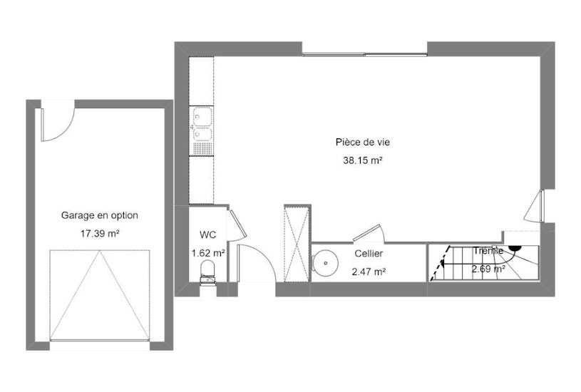  Vente Terrain + Maison - Terrain : 610m² - Maison : 82m² à Lorgues (83510) 