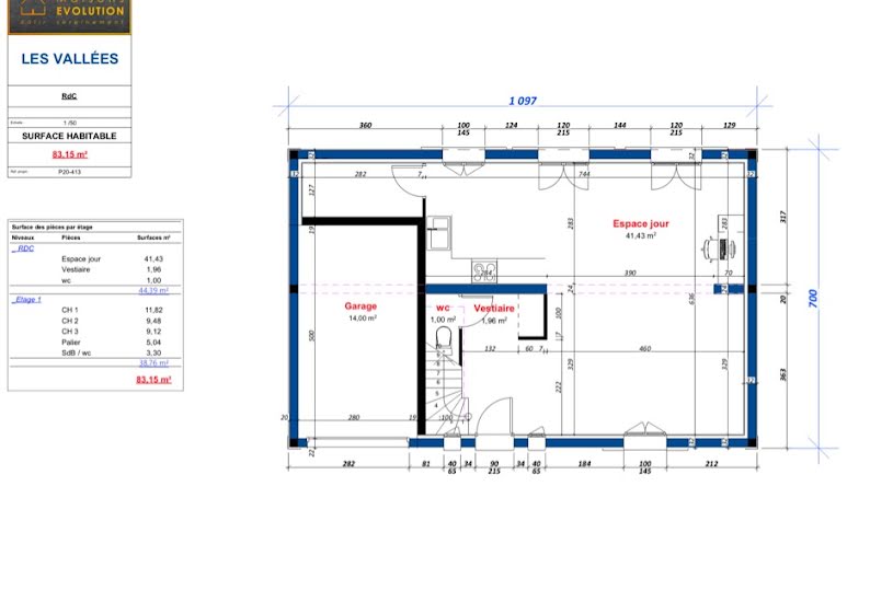  Vente Terrain + Maison - Terrain : 258m² - Maison : 83m² à Villebon-sur-Yvette (91940) 