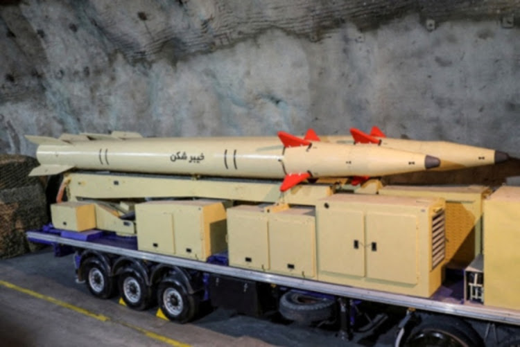 New Iranian Kheibarshekan missiles are seen in an undisclosed location in Iran, in this picture obtained on February 9 2022. Picture: IRGC/WANA via REUTERS