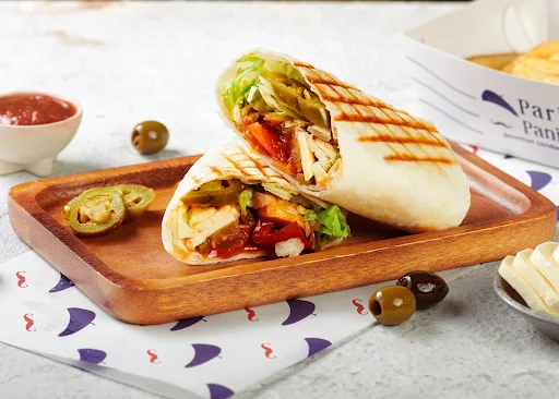 Roasted Veggies & Mozzarella Wrap