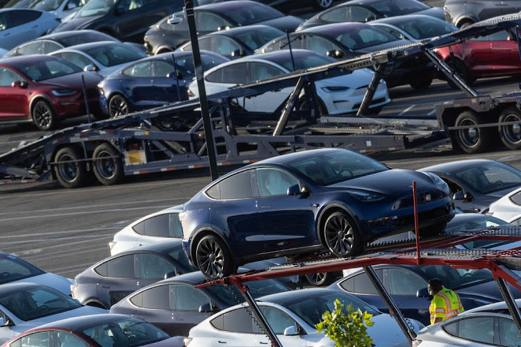 Tesla vehicles are seen for sale at a Tesla facility in Fremont, California, the US, May 23 2023. Picture: CARLOS BARRIA/REUTERS