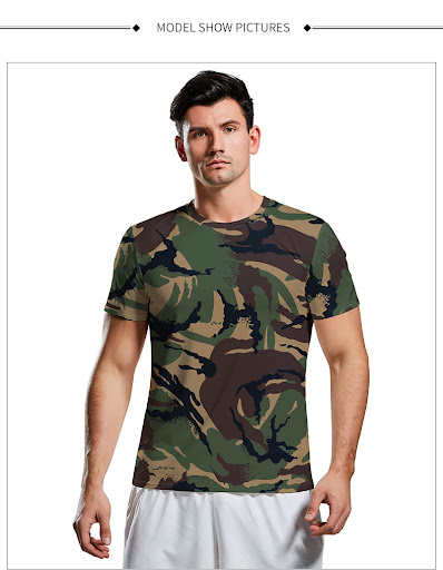 Title 2, Camouflage printed round neck short sleeve T-shirt