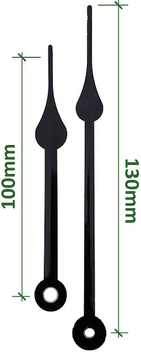 130mm black french spade hands