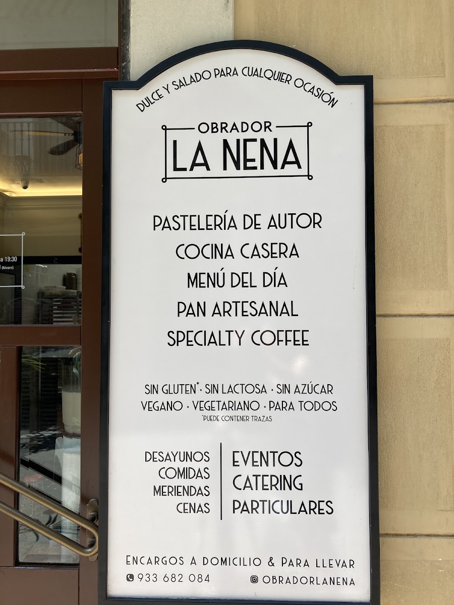 Menu outside