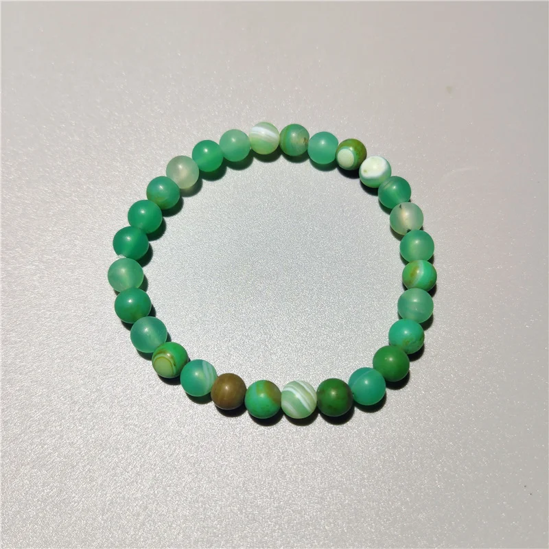 Natural Green Striped Agate Bracelet Gift Elegant and stylish jewelry. Perfect for any occasion, a unique and beautiful 
