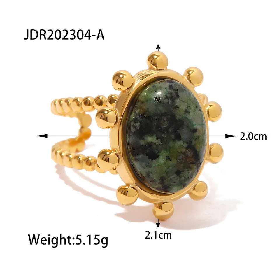 Bague Rétro Antique en Pierre Naturelle, un accessoire élégant qui rehausse votre style avec une touche vintage et la beauté naturelle.