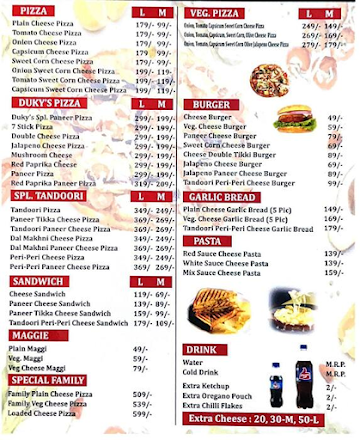 Duky's Hot & Spices menu 