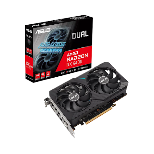 Card màn hình ASUS DUAL-RX6400-4G 4GB GDDR6 (90YV0H90-M0NA00)