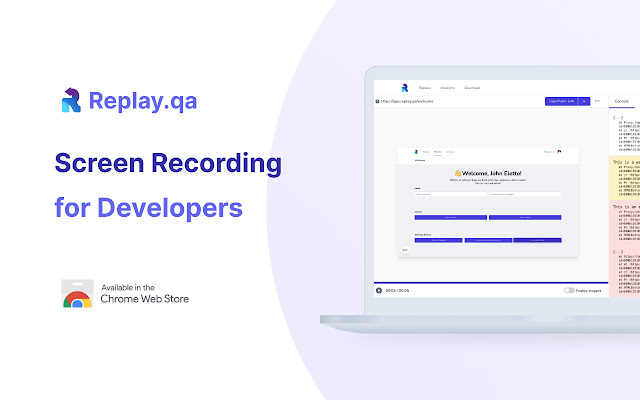 Replay.qa chrome extension