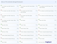 The Authentic Bengali Restaurant menu 4