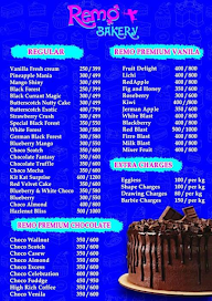 Remo Bakery menu 1