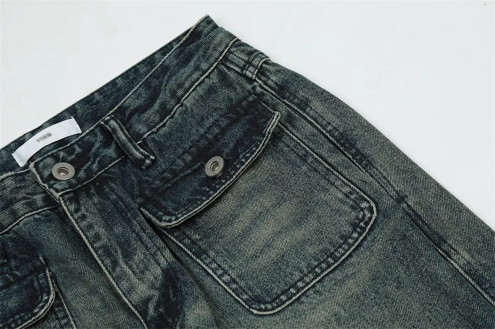 Title 4, Herren Loose Casual Jeans mit mehreren Taschen ...