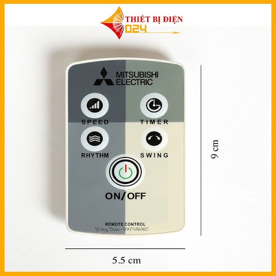 Điều Khiển Quạt Mitsubishi Electric (Tặng Kèm Pin)