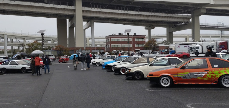 スプリンタートレノの某PAにて・朝曾・バンテージ巻き巻きして・スターター交換に関するカスタム事例の投稿画像2枚目