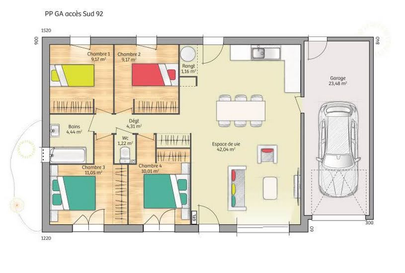  Vente Terrain + Maison - Terrain : 740m² - Maison : 92m² à Saint-Martin-du-Vivier (76160) 