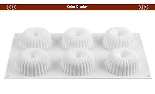 Title 3, 6-Piece Donut Cake Mold Easy Removable High Tem...