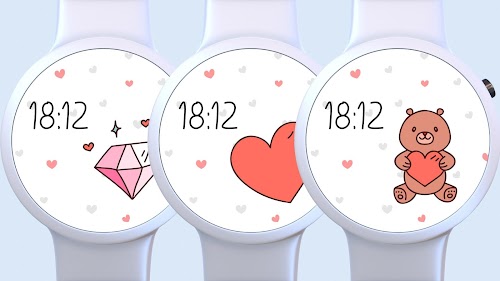 Android application Cute Love Watch Face screenshort